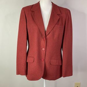 Vintage Pendleton Jacket Women 16 Red Lined Wool Blazer Great condition!